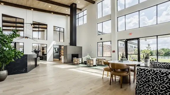 Apartment community clubhouse